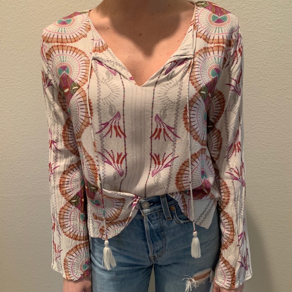 Cleobella boho printed shirt